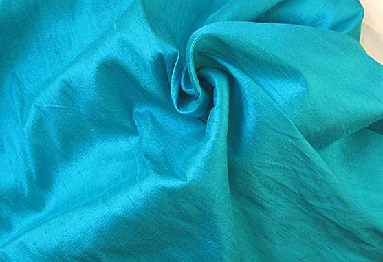 Aqua Jewel Tone Dupioni Silk Fabric