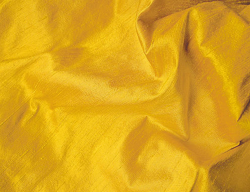 Lot of 4 Remnants: Yellow Gold Molasses Silk Dupioni