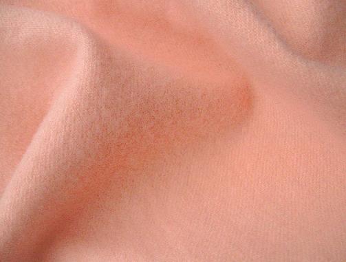 Medium Peach Hand Dyed Felted Wool Fabric