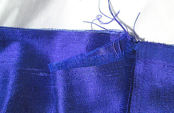 Purple Blue Iridescent Silk Dupioni