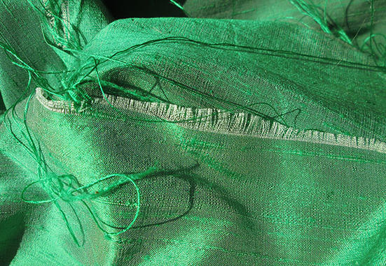 Pearl Green Iridescent Silk Dupioni