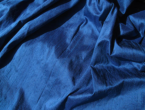 Rich Royal Sapphire Blue Silk Dupioni