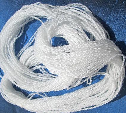 Bright White Fine Pure Merino Wool Thread
